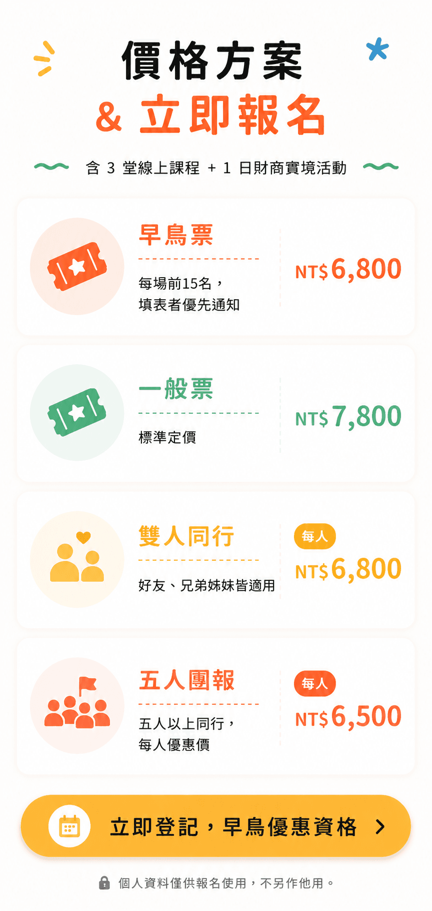 天天華語 X 裕隆城財商夏日營更多活動內容與報名資訊補充。
